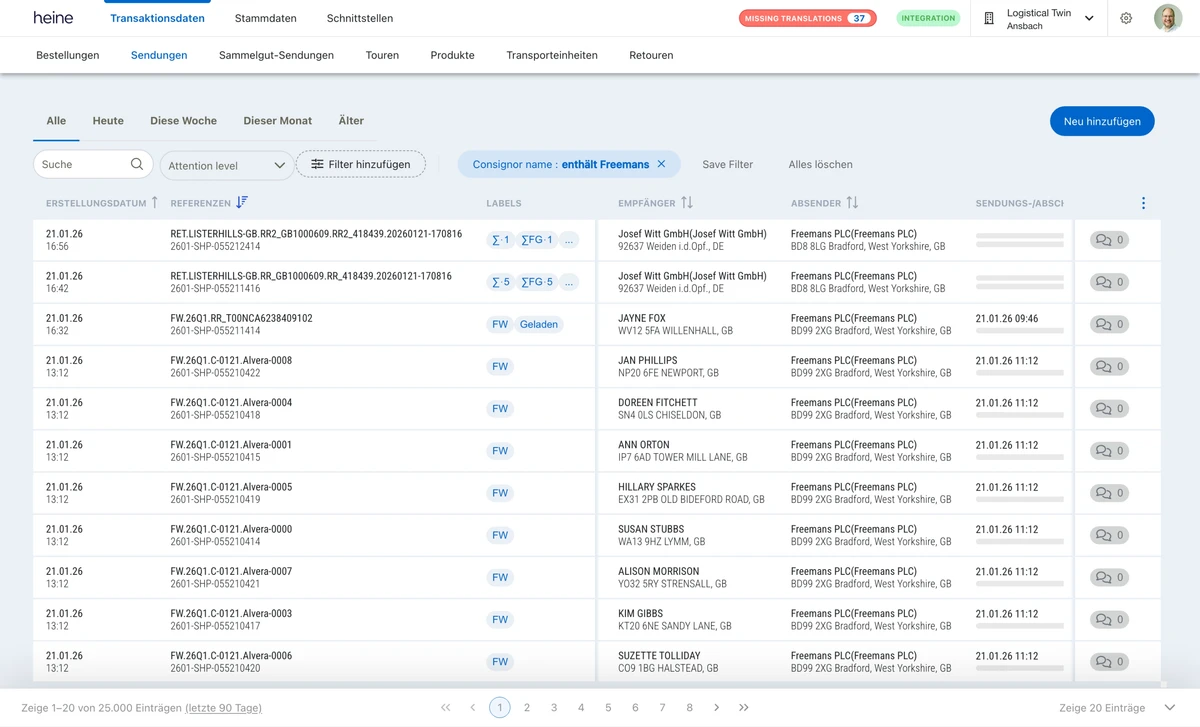 Heine Dashboard - SimpleChain in Production